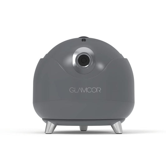 PRODUCTO 627 Glamcor Star Tracker | Seguimiento facial automático de 2 ejes impulsado por IA, no necesita aplicación, se adapta a la cámara, luces para iPad con accesorio multimedia (gris)