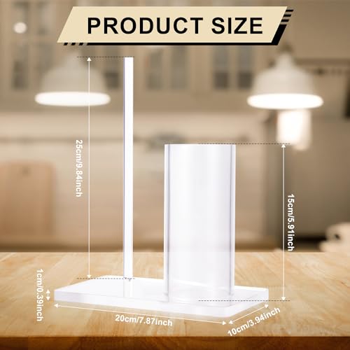 PEUTIER Acrylic Tumbler Lid Organizer Set, Cup Lid and Straw Storage Rack Straw Organizer Holder for Stacking Water Bottle Lid Organizer Lid Stacker for Kitchen Organization, Transparent