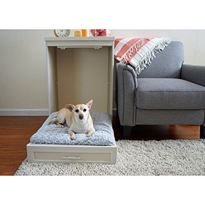 ecoFLEX Murphy Style Dog Bed with Memory Foam Cushion, Antique White