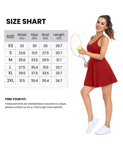 PRODUCTO 644 Vestidos de tenis deportivos Easy Peezy para mujer con bolsillos para sujetador integrados en pantalones cortos - para ejercicios de golf
