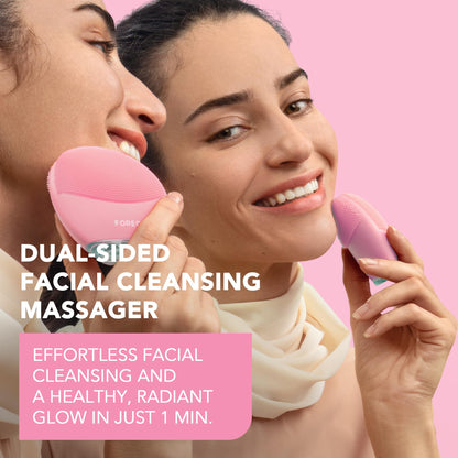 PRODUCTO 678-4  LUNA 4 mini cepillo limpiador facial y masajeador facial | Cuidado facial premium | mejora la absorción de productos para el cuidado de la piel facial | Herramientas simples para el cuidado de la piel | Para todo tipo de piel, rosa perla