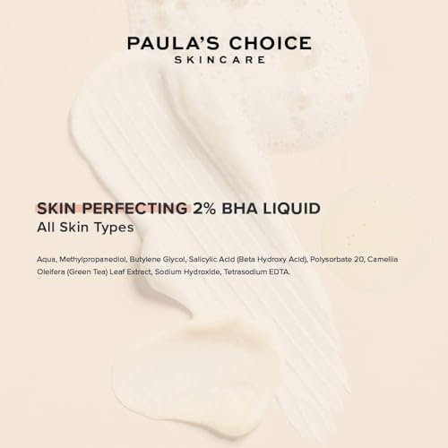 PRODUCTO 175 Paulas Choice--SKIN PERFECTING 2% BHA Exfoliante líquido de ácido salicílico--Exfoliante facial para puntos negros, poros dilatados, arrugas y líneas finas, botella de 4 oz