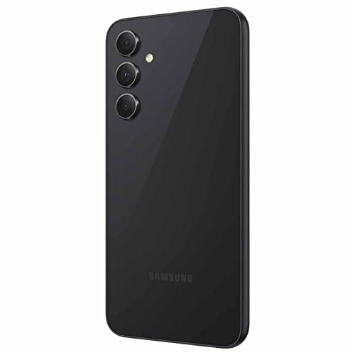 SAMSUNG Galaxy A54 5G Serie A, Smartphone Android desbloqueado de fábrica, 128 GB con pantalla fluida de 6,4", cámara de alta resolución, batería de larga duración, diseño refinado, versión EE. UU., 2023, impresionante negro