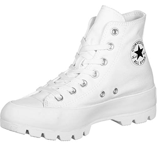 Converse - Zapatillas altas para mujer, color blanco, 7