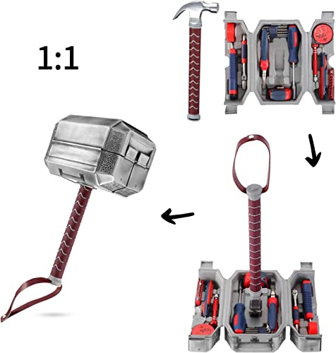 PRODUCTO 228 ACUZIO Thor Hammer Tool Kit Juego de herramientas múltiples de 29 piezas para sus reparaciones diarias