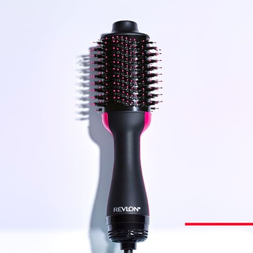 REVLON One-Step Volumizer Enhanced 1.0 Secador de pelo y cepillo de aire caliente | Ahora con motor mejorado | Exclusivo de Amazon (negro)