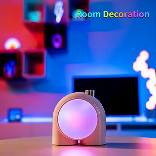 PRODUCTO 78 Divoom Planet-9 Lámpara de humor inteligente, lámpara de mesa inalámbrica con LED RGB programable para dormitorio, sala de juegos, oficina, rosa