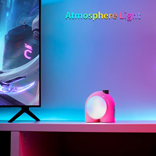 PRODUCTO 78 Divoom Planet-9 Lámpara de humor inteligente, lámpara de mesa inalámbrica con LED RGB programable para dormitorio, sala de juegos, oficina, rosa