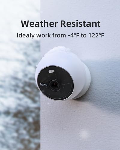 PRODUCTO 337 Noorio B210 Cámara de seguridad para exteriores con resolución 2K, cámara de seguridad inalámbrica para el hogar con batería, visión nocturna en color con foco, almacenamiento local de 16 GB, funciona con Alexa, se configura en minutos