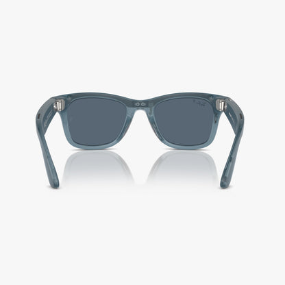 PRODUCTO 371 Ray-Ban Meta - Gafas inteligentes Wayfarer (estándar) - Jeans mate transparente, polarizado azul polvoriento