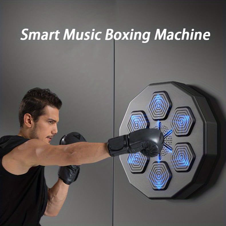 PRODUCTO 32 Máquina de boxeo de música Boxeador de música para montaje en pared para el hogar, máquina de boxeo de música inteligente con Bluetooth, objetivo de pared de reacción de boxeo para niños adultos en el gimnasio en casa