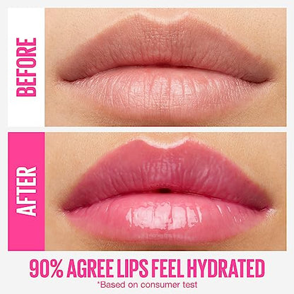 MAYBELLINE New York Lifter Gloss, brillo labial hidratante con ácido hialurónico, alto brillo para labios de aspecto más carnoso, luna, rosa nude, 0.18 onzas