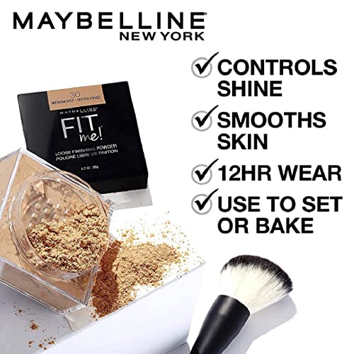 Maybelline New York Fit Me Loose Setting Powder, Face Powder Makeup & Finishing Powder, Light Medium, 1 Count