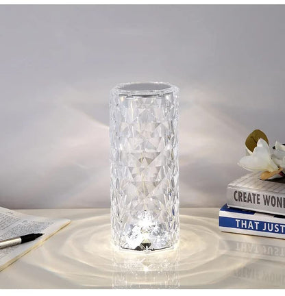 PRODUCTO 179 Lámpara de mesa Lámpara inteligente decorativa acrílica recargable RGB de cristal, lámpara cambiante RGB de 16 colores, carga USB, lámpara de cristal