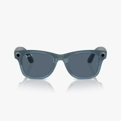PRODUCTO 371 Ray-Ban Meta - Gafas inteligentes Wayfarer (estándar) - Jeans mate transparente, polarizado azul polvoriento