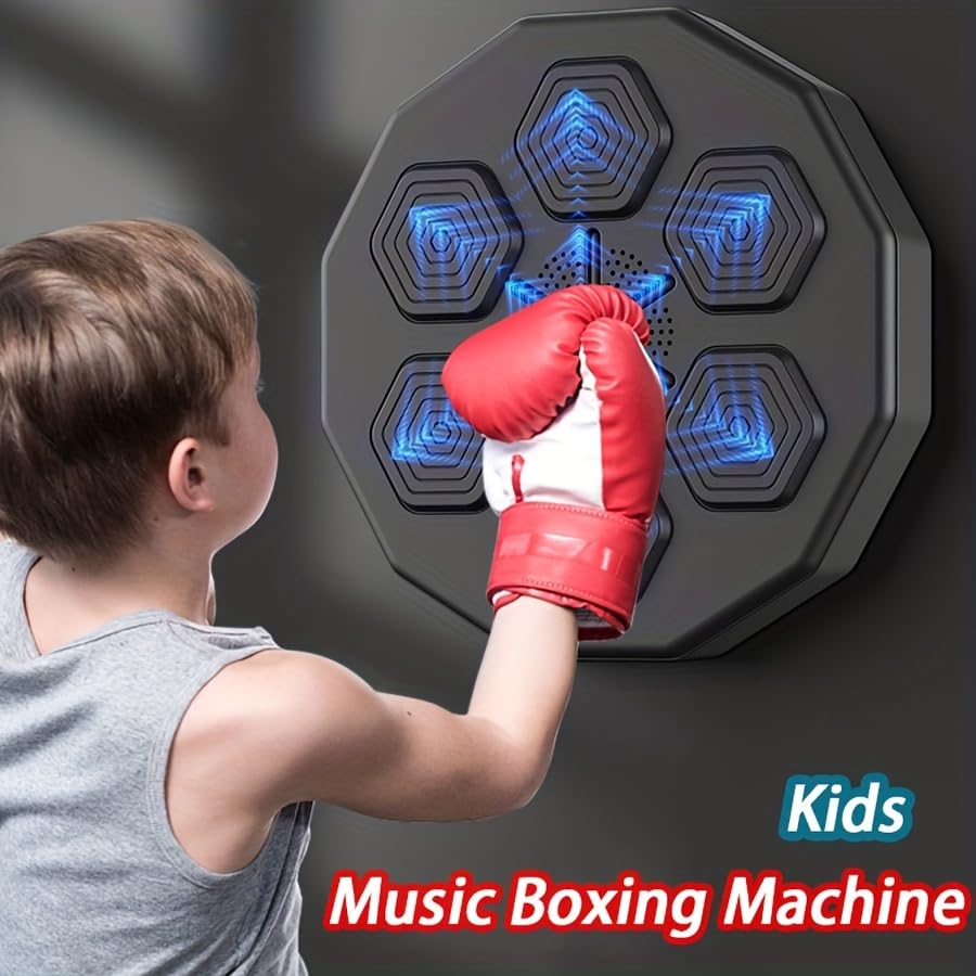 PRODUCTO 32 Máquina de boxeo de música Boxeador de música para montaje en pared para el hogar, máquina de boxeo de música inteligente con Bluetooth, objetivo de pared de reacción de boxeo para niños adultos en el gimnasio en casa