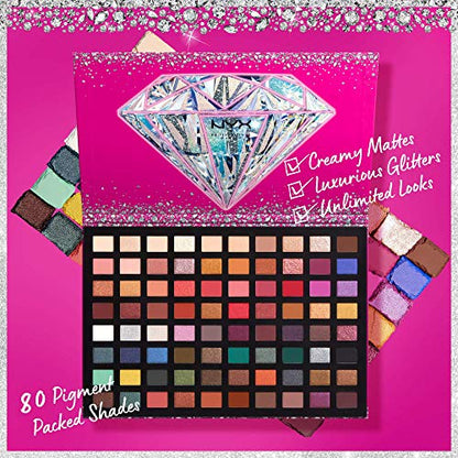NYX PROFESSIONAL MAKEUP Gift Pack, Diamonds & Ice Ultimate 80 Pan Artistry Eyeshadow Palette