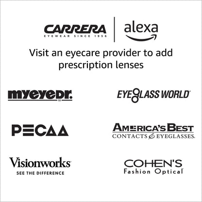 PRODUCTO 382 Gafas inteligentes Carrera con Alexa | Gafas de audio inteligentes | Monturas Sprinter negras con lentes filtrantes de luz azul | Cuadrado