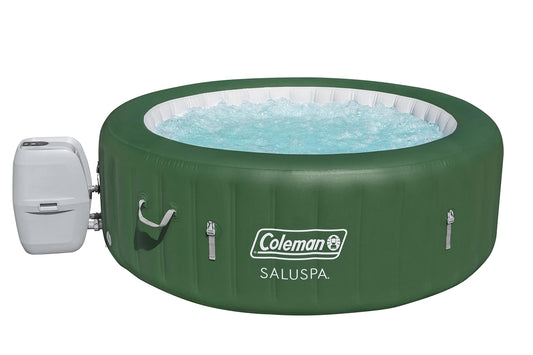 PRODUCTO 149 Spa inflable con bañera de hidromasaje Coleman SaluSpa | Jacuzzi portátil con sistema de agua caliente y 140 chorros de burbujas | Se adapta hasta 4 personas