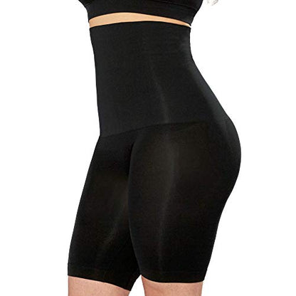 SHAPERMINT Pantalones cortos moldeadores de cintura alta - Fajas para mujer Control de barriga Talla pequeña a grande Negro XXXL