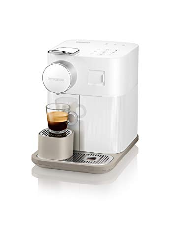 Máquina de café espresso original Nespresso Gran Lattissima con espumador de leche de De'Longhi, blanco fresco