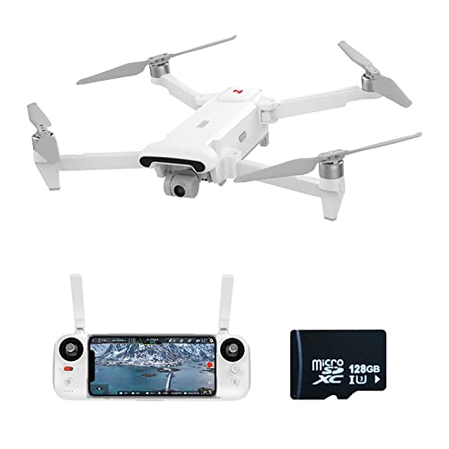 FIMI X8SE 2022 V2 Drone con cámara para adultos, GPS 4K Quadcopter RC plegable, tiempo de vuelo de 35 min, transmisión de vídeo de 10 km, Sígueme, cardán de 3 ejes (1 batería+tarjeta SD de 128 GB)