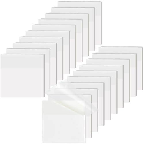 [1000 hojas] Notas adhesivas transparentes, notas adhesivas transparentes de 3 x 3 pulgadas, notas adhesivas translúcidas impermeables autoadhesivas para anotaciones, suministros universitarios, escolares y de oficina