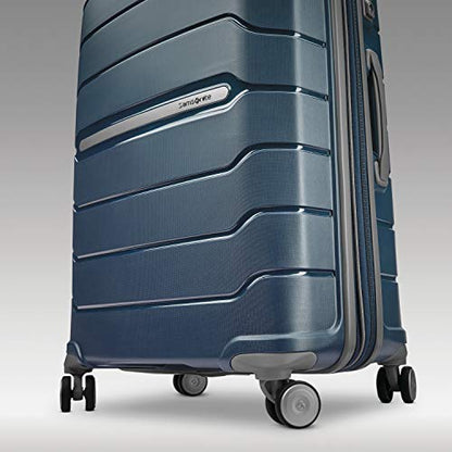 Samsonite Freeform Hardside expandible con ruedas giratorias dobles, equipaje de mano de 21 pulgadas, azul marino