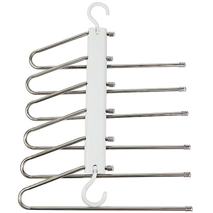 Hungers Space Saving for Hanger Pants Organizer -Multifunctional Organizers and Storage - Non Slip Pants Hanger - Pants Hanger Closet Storage - Organizer Rack for Scarf Jeans and Trouser.