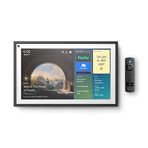 Espectáculo de eco 15 | Pantalla inteligente Full HD de 15,6" con Alexa y Fire TV integrados | Control remoto incluido