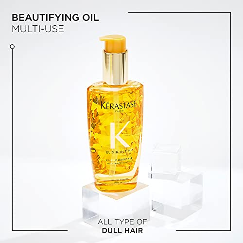 Kerastase Elixir Ultime L'Huile Original Beautifying Hair Oil 3.4 Ounce, Yellow