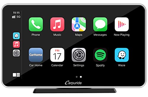 Carpuride 2023 El más nuevo Apple Carplay inalámbrico y Android Auto, receptor de radio portátil para automóvil con pantalla táctil Full HD de 7 pulgadas, estéreo para automóvil con Mirror Link, Google, Bluetooth