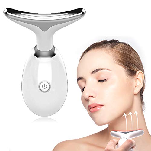 Masajeador facial antiarrugas Dispositivo para esculpir el rostro Dispositivo facial antienvejecimiento para los ojos y el cuello para mujeres y hombres (blanco)
