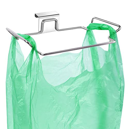 OYSIR Large Stainless Steel Trash Bag Holder for Kitchen Cabinets Doors and Cupboards, Under Sink Bag Holder, Garbage Bag Holder, Kitchen Waste Can, Kitchen Trash Cans