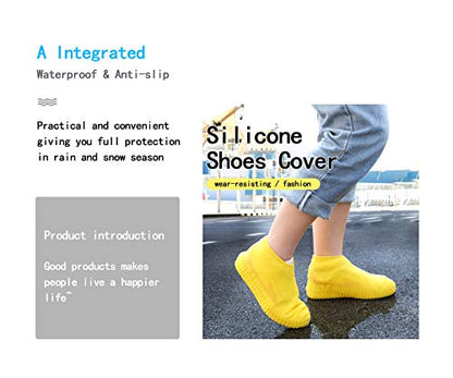 Durui Funda impermeable de silicona para zapatos, protectores de zapatos de silicona antideslizantes reutilizables para niños, mujeres y hombres.