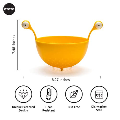 OTOTO Spaghetti Monster - BPA-Free Plastic Strainer for Draining Pasta, Rice, Vegetables and Fruits - 19 x 21 cm Pasta Drainer - Dishwasher Safe
