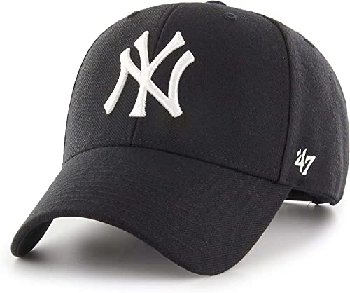 '47 Forty Seven Brand MVP New York Yankees Gorra snapback con visera curva negra MLB Edición limitada