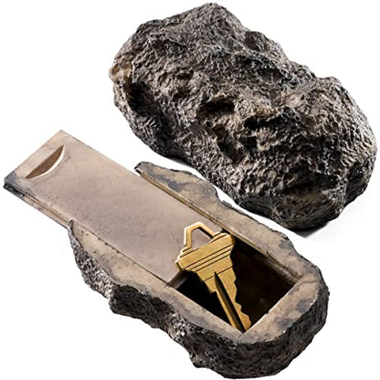 RamPro Hide-a-Spare-Key Fake Rock - Looks & Feels like Real Stone - Safe for Outdoor Garden or Yard, Geocaching (1)