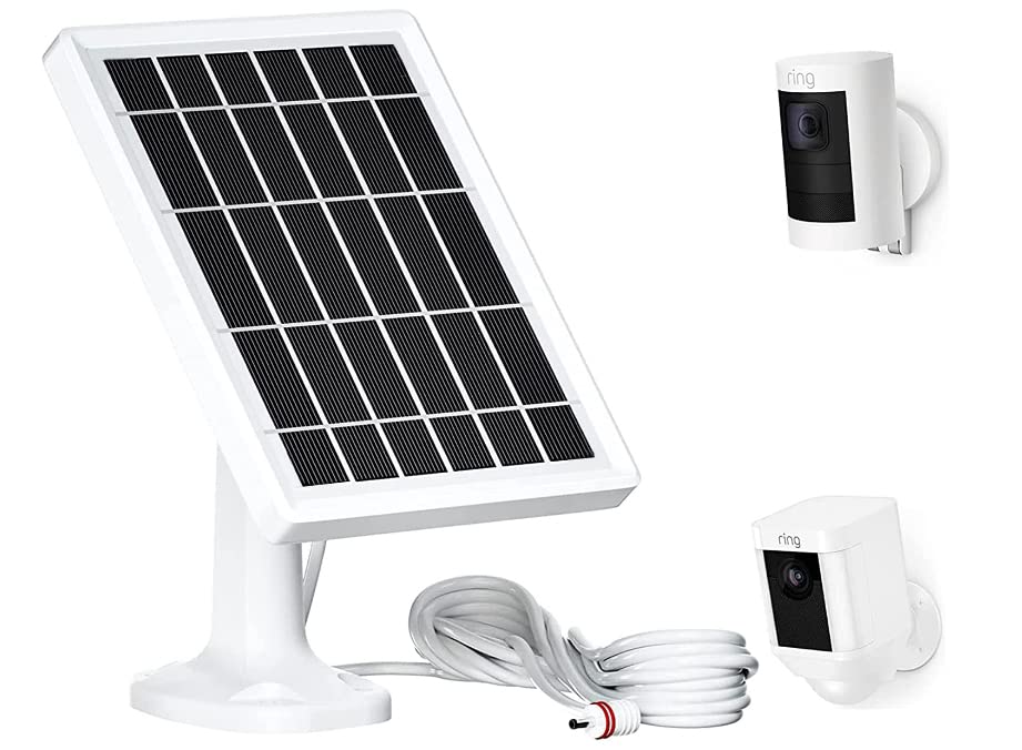 Solar Panel for Ring Camera, Camera Solar Panel Charger for Ring Stick Up Cam Battery & Spotlight Cam Battery-Not for Spotlight Plus/Pro(No Camera)