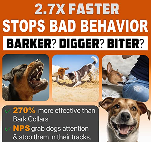 Dispositivo disuasorio de ladridos de perros, detiene el mal comportamiento | No es necesario gritar ni golpear, solo señale al perro (el suyo o el de sus vecinos), presione el botón | Ultrasónico de largo alcance | Alternativa al collar antiladridos