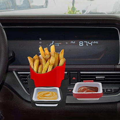Soporte para patatas fritas para coche, soporte para salsa para coche, soporte para salsa para coche, unisex.