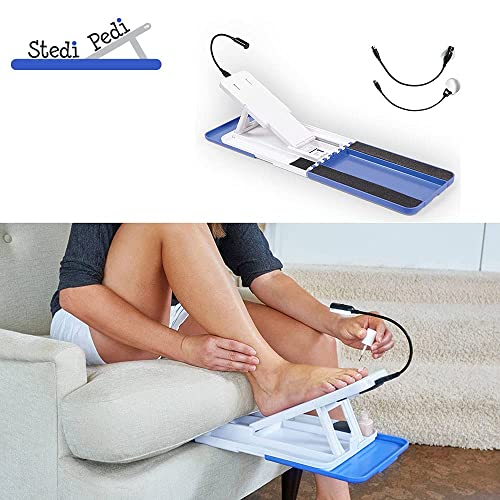 Stedi Pedi Pro - Professional Home Pedicure Kit - Pro Includes Lit Magnifier, Drying Fan, and Task Light - Paint Nails with Ease Using Pedi Assistant Tool - DIY for Women of All Ages