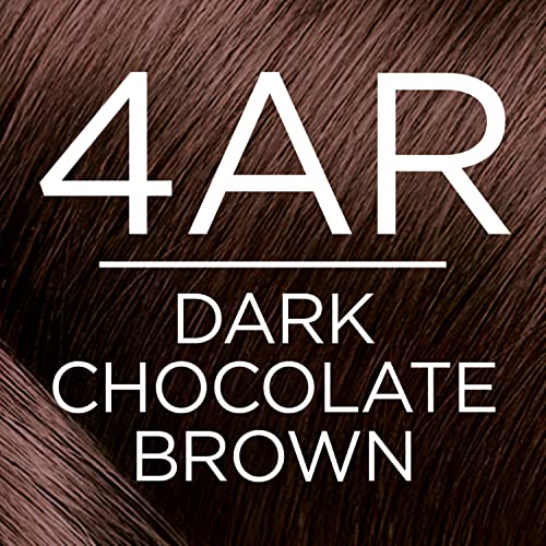 L'Oreal Paris Excellence Creme Permanent Triple Care Color de cabello, 4AR marrón chocolate oscuro, cobertura de canas hasta 8 semanas, todo tipo de cabello, paquete de 1