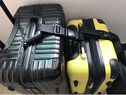 2 piezas Dos agregar una bolsa Juego de equipaje Correa Maleta de equipaje de viaje Cinturón ajustable Accesorios de viaje Accesorio de viaje - Conecte sus 3 equipajes