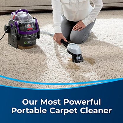 BISSELL SpotClean Pet Pro Limpiador de alfombras portátil, 2458, Grapevine Purple, negro, grande