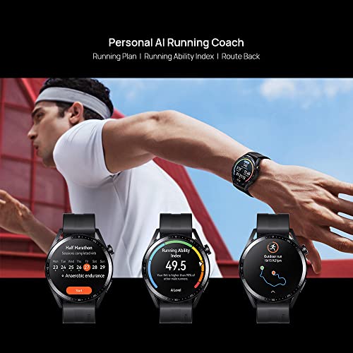 HUAWEI Watch GT 3 (46mm) GPS + Bluetooth Smartwatch (Black) - International Version