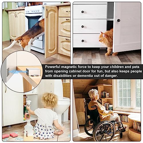 Cabinet Magnetic Catch Jiayi 4 Pack Magnetic Door Catch Adhesive Strong Cabinet Door Magnet Latch Stainless Steel Magnetic Cabinet Latch for Kitchen Magnetic Catch Closet for Drawer