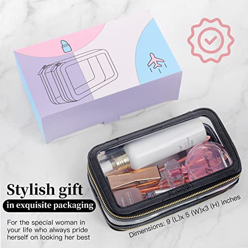 SEAMOSH Clear Makeup Organizer Bag For Women Portable Toiletry Cosmetic Purse Pouch Bag Perfect For Business Or Personal Travel Essentials