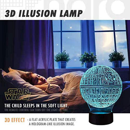 Manco 3 Patrón 16 Colores 3D Star Wars Luz Nocturna Star Wars Lámpara 3D Regalos de Cumpleaños para Fanáticos de Star Wars